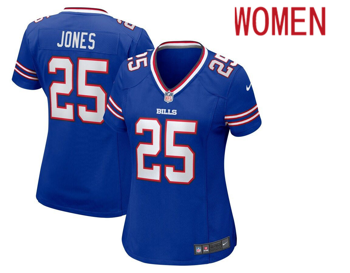 Women Buffalo Bills #25 Taiwan Jones Nike Royal Game NFL Jersey->women nfl jersey->Women Jersey